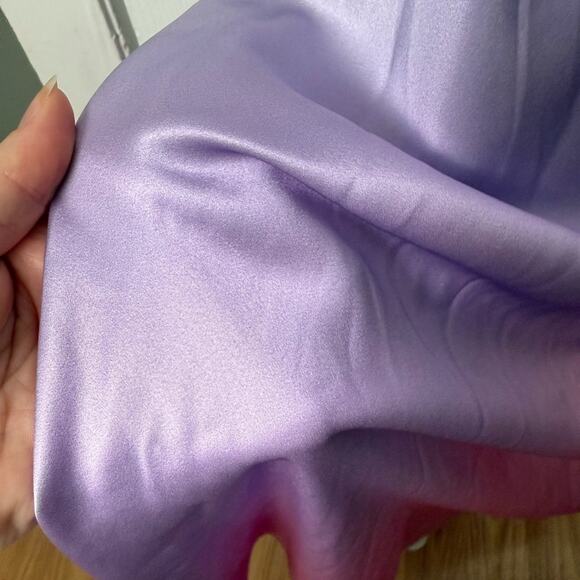 CAMI NYC Silk Beaded Chain Strap Cowlneck Shallon Slip Dress L Candy Ombre - Picture 6 of 11